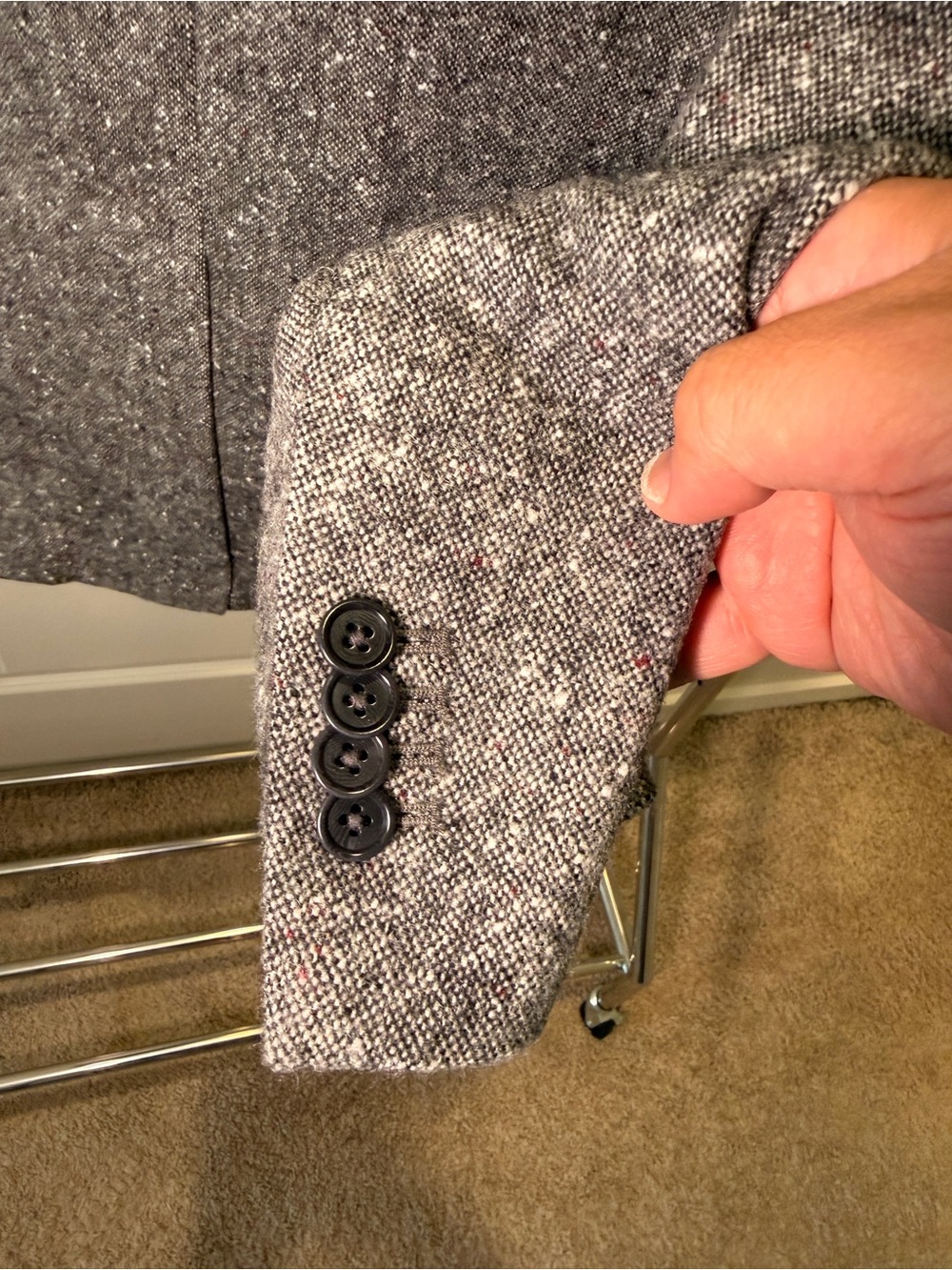 ALEX MILL - Wyatt Blazer in Grey Donegal Wool, Men’s 2XL (NWT) - Picture 12 of 15